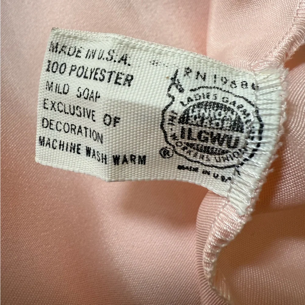 Ralph Montenero Vintage Pink Peignoir Set Maxi Slip Nightgown and Robe S